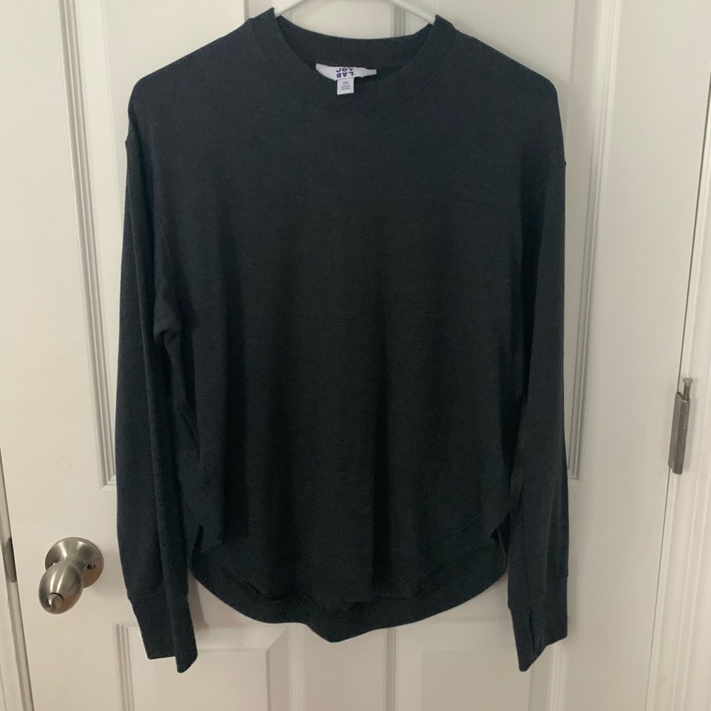 Dark gray long sleeve sweatshirt